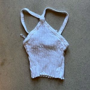 White Zara halter top